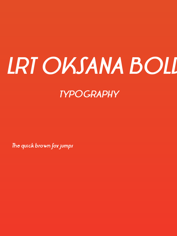 LRT Oksana Bold Italic Poster