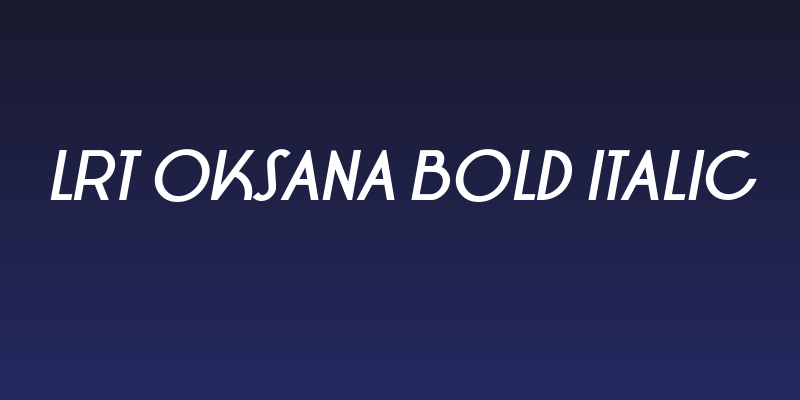 LRT Oksana Bold Italic Social Header