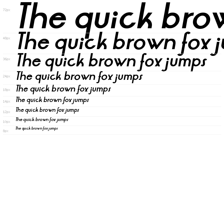 LRT Oksana Bold Italic Waterfall