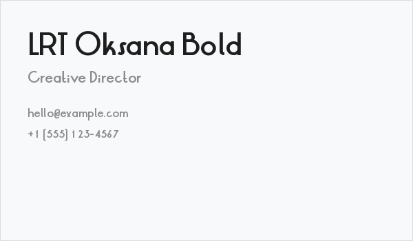 LRT Oksana Bold Business Card