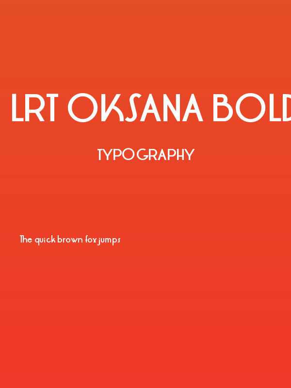 LRT Oksana Bold Poster