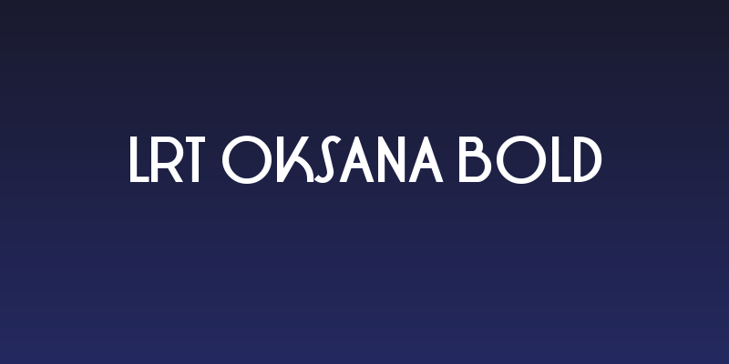 LRT Oksana Bold Social Header