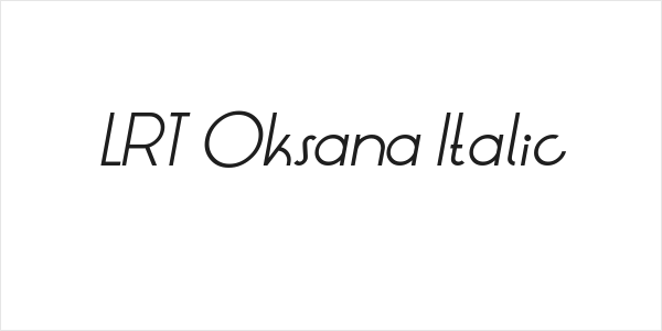 LRT Oksana Italic Logo