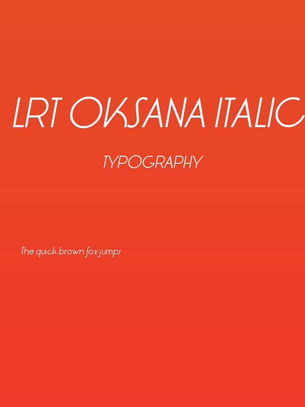 LRT Oksana Italic Poster