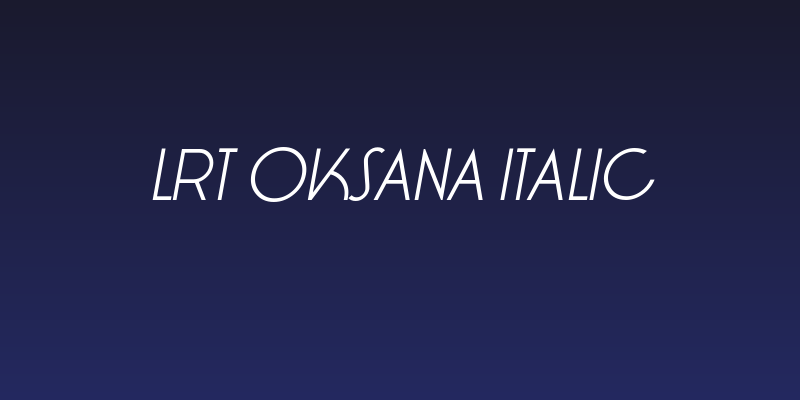 LRT Oksana Italic Social Header