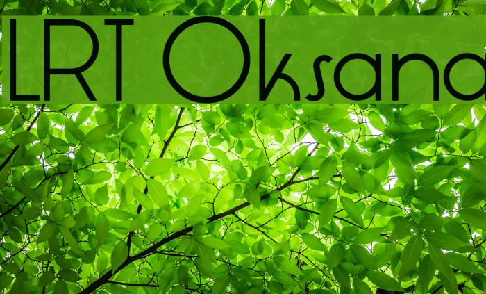 LRT Oksana Font examples