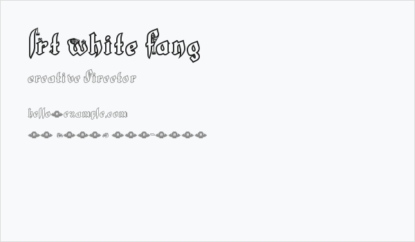 LRT White Fang Business Card