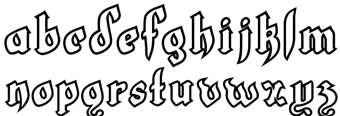 LRT White Fang Font LOWERCASE