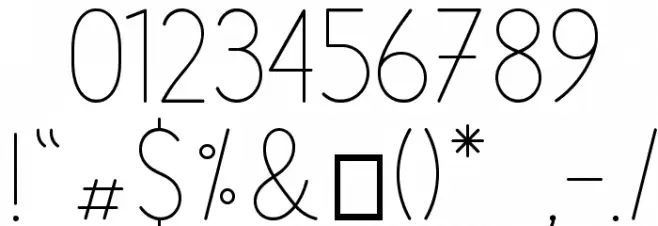 LS-Light Font OTHER CHARS