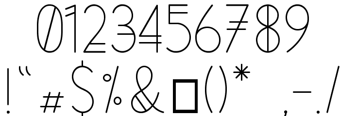 LS-LightAlt Font OTHER CHARS