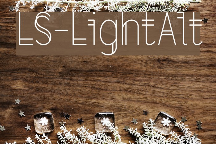 LS-LightAlt Font examples