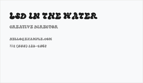 LSD in the Water Business Card