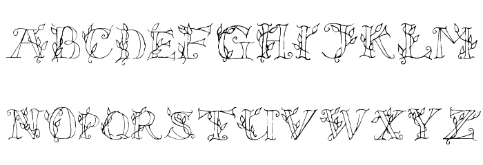 LSLeaves Font LOWERCASE