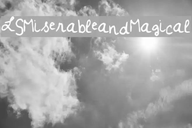 LSMiserableandMagical Font examples
