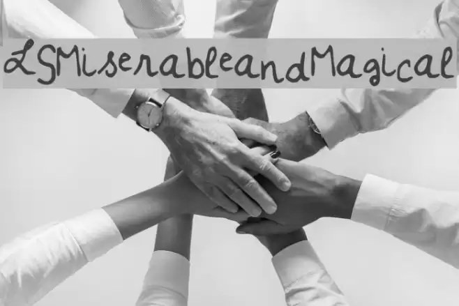LSMiserableandMagical Font examples