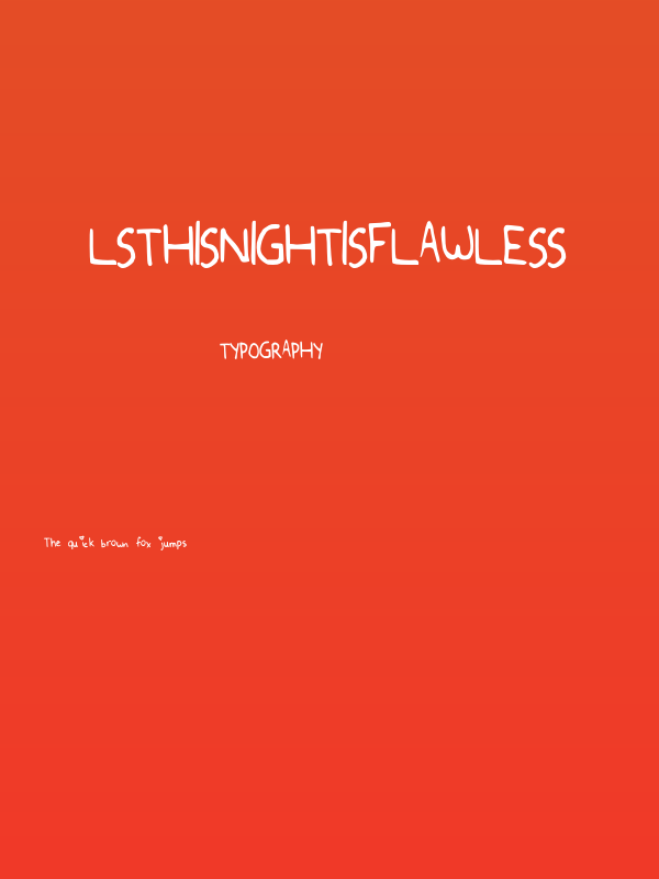 LSThisNightisFlawless Poster