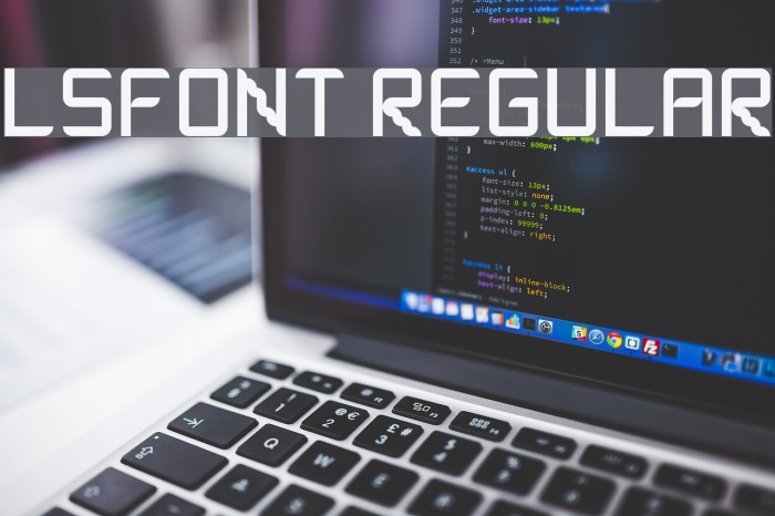 lsfont Regular Font examples