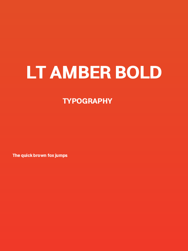 LT Amber Bold Poster