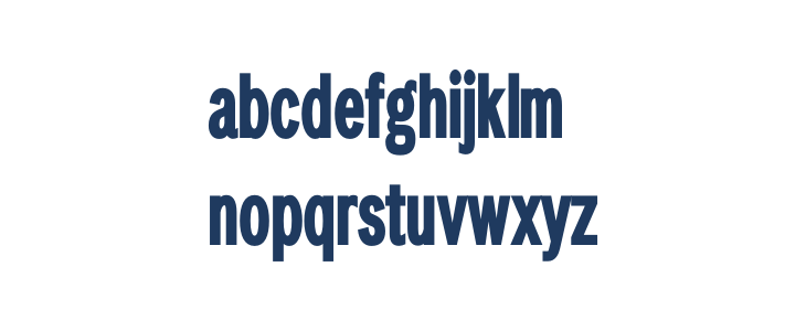 LT Amber Compressed Bold Lowercase