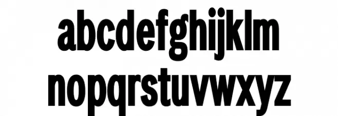 LT Amber Compressed Bold Font Litere mici