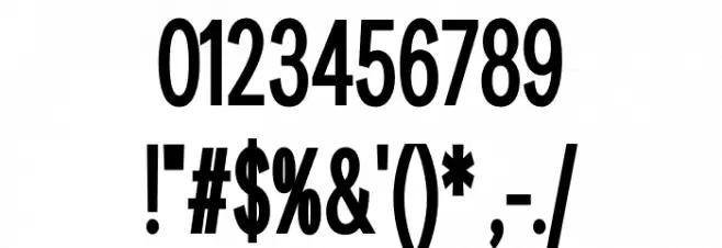 LT Amber Compressed Demi-bold Font OTHER CHARS