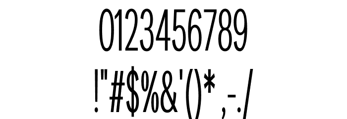 LT Amber Compressed Light Font OTHER CHARS