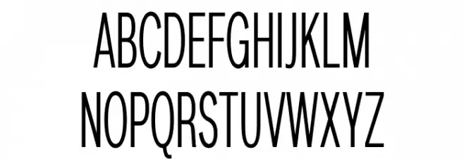 LT Amber Compressed Light Schriftart Groß