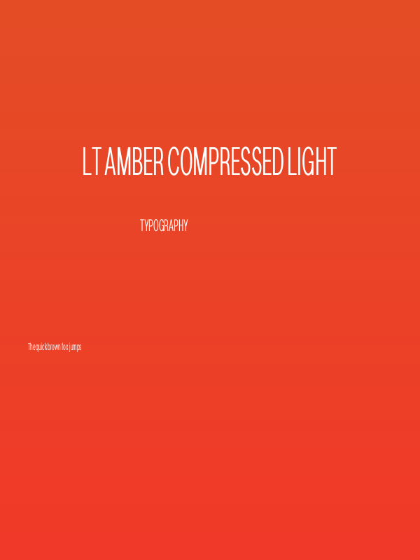 LT Amber Compressed Light Poster