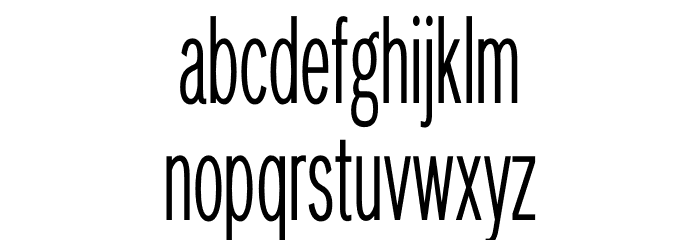 LT Amber Compressed Light Font LOWERCASE