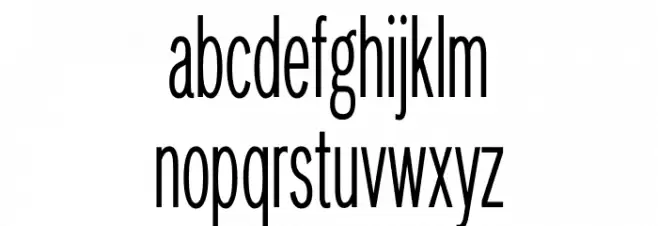 LT Amber Compressed Light フォント 小文字