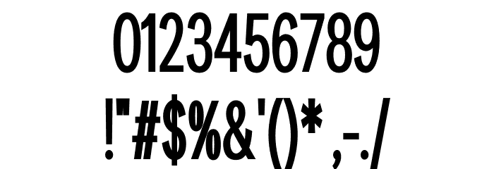 LT Amber Compressed Medium Font OTHER CHARS