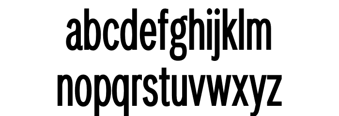 LT Amber Compressed Medium Font LOWERCASE