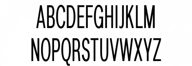 LT Amber Compressed Schriftart Groß
