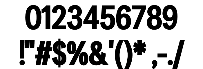 LT Amber Condensed Bold Font OTHER CHARS