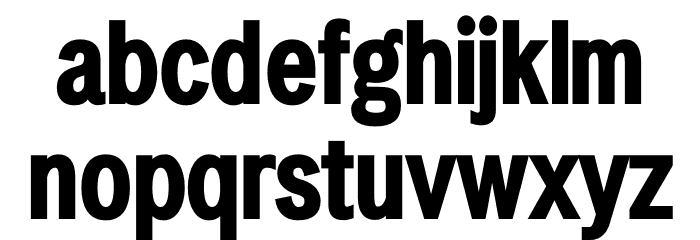 LT Amber Condensed Bold Font LOWERCASE