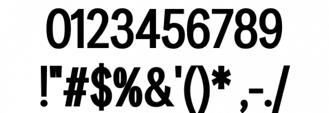 LT Amber Condensed Demi-bold Font OTHER CHARS