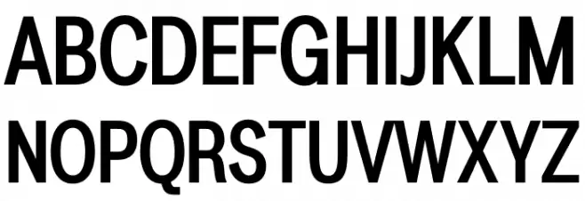 LT Amber Condensed Demi-bold Schriftart Groß
