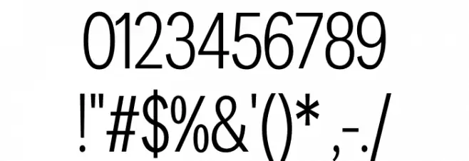 LT Amber Condensed Light Font OTHER CHARS