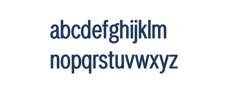 LT Amber Condensed Medium Lowercase