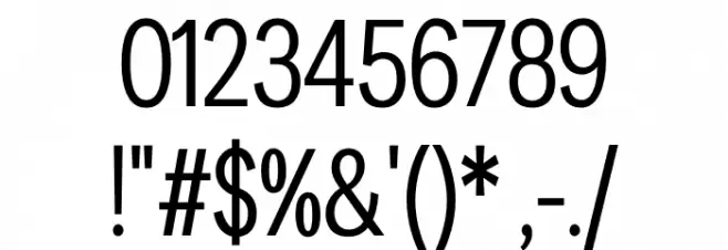 LT Amber Condensed Font OTHER CHARS