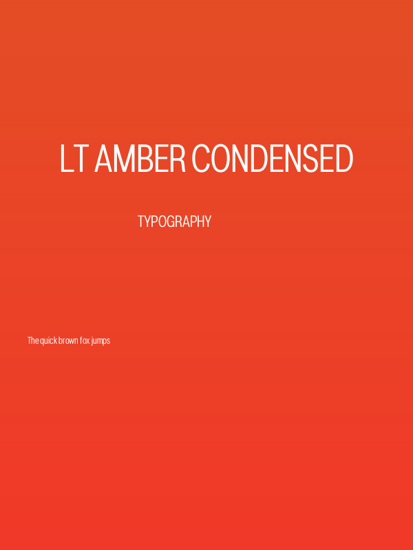 LT Amber Condensed Poster
