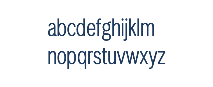 LT Amber Condensed Lowercase