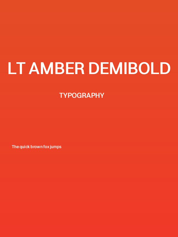 LT Amber Demibold Poster