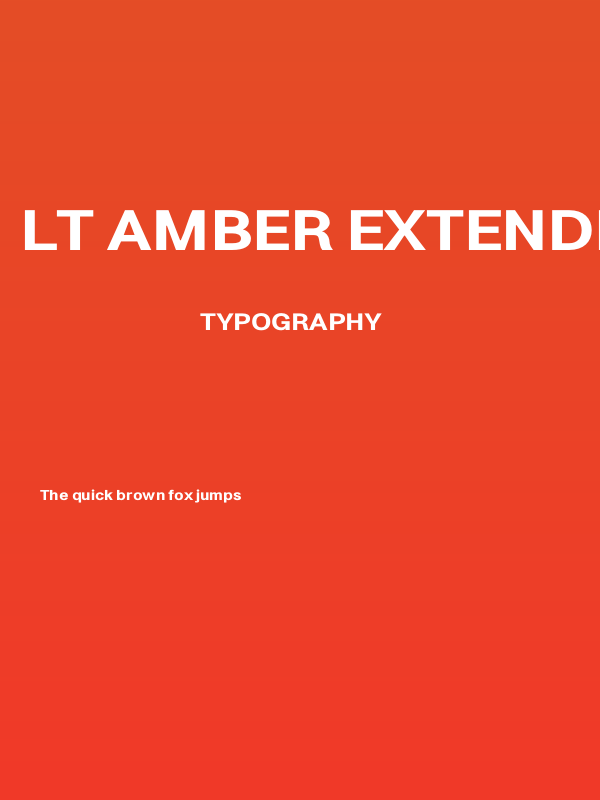 LT Amber Extended Bold Poster