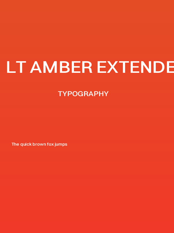 LT Amber Extended Demi-bold Poster
