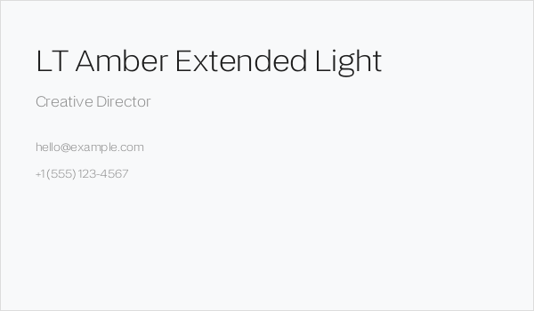 LT Amber Extended Light Business Card