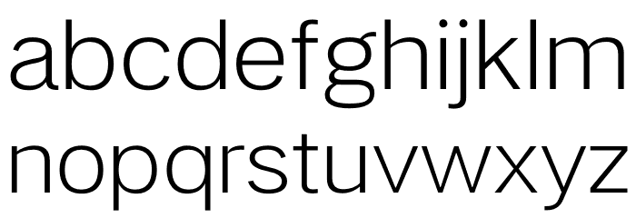 LT Amber Extended Light Font LOWERCASE