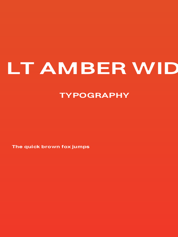 LT Amber Wide Extra-expanded Bold Poster