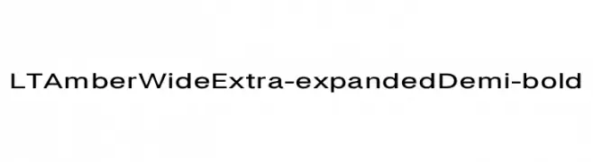 LT Amber Wide Extra-expanded Demi-bold  Fuentes Gratis Descargar