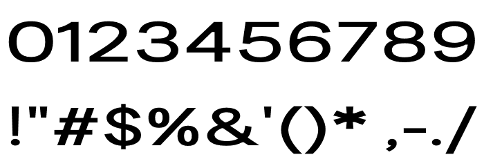 LT Amber Wide Extra-expanded Demi-bold Font OTHER CHARS
